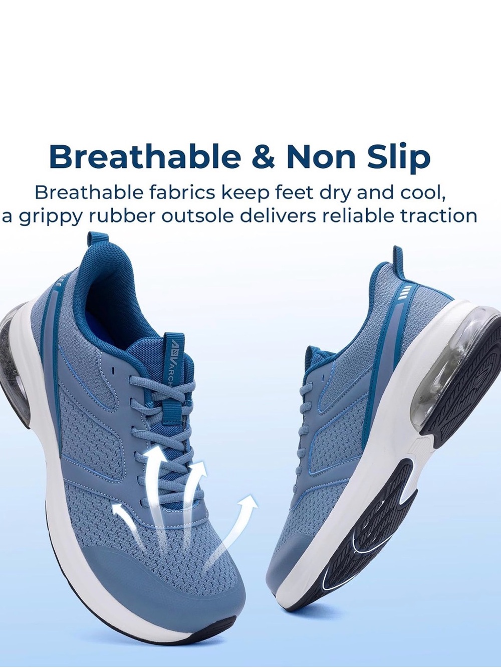 Men's Breathable Non-Slip Athletic Sneakers - Blue